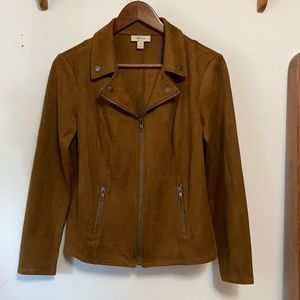 Leather jacket blazer suede fax leather vegan leather zip jacket dress coat